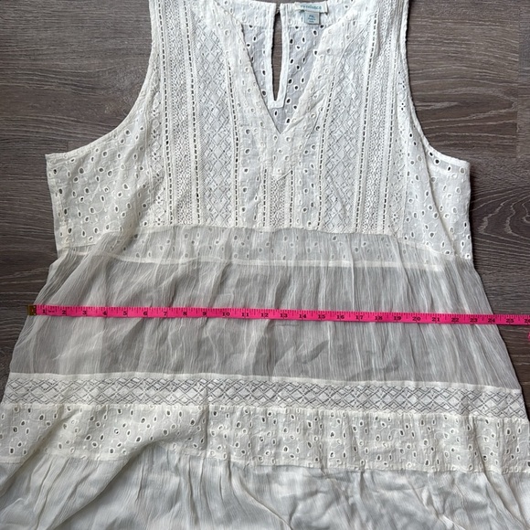 Sundance Zellie eyelet dress ivory XLP - Picture 11 of 12